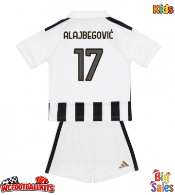 Juventus Kerim Alajbegovic #17 Replica Home Stadium Kit for Kids 2026-27 Short Sleeve (+ pants)